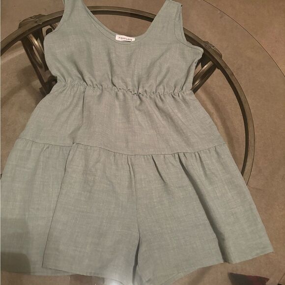 First Love sage romper - Picture 1 of 3